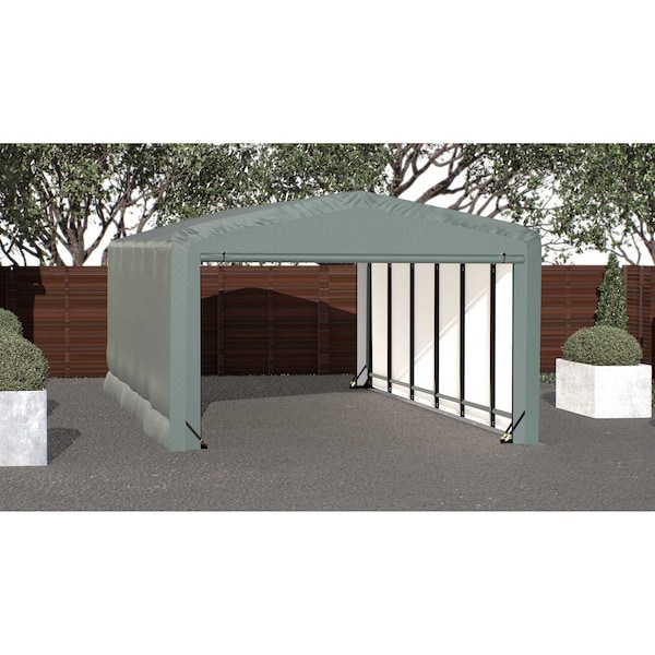 Shelterlogic ShelterTube Wind and Snow-Load Rated Garage, 12x27x8 Green SQAACC0104C01202708 - main